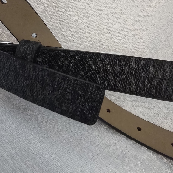 Michael Kors Black Monogram Belt - Picture 2 of 5